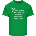 Santa Claus Naughty Girls Funny Christmas Mens Cotton T-Shirt Tee Top Irish Green