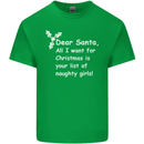 Santa Claus Naughty Girls Funny Christmas Mens Cotton T-Shirt Tee Top Irish Green