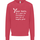 Santa Claus Naughty Girls Funny Christmas Mens Sweatshirt Jumper Heliconia