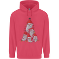 Santa Clause Christmas Tree Childrens Kids Hoodie Heliconia