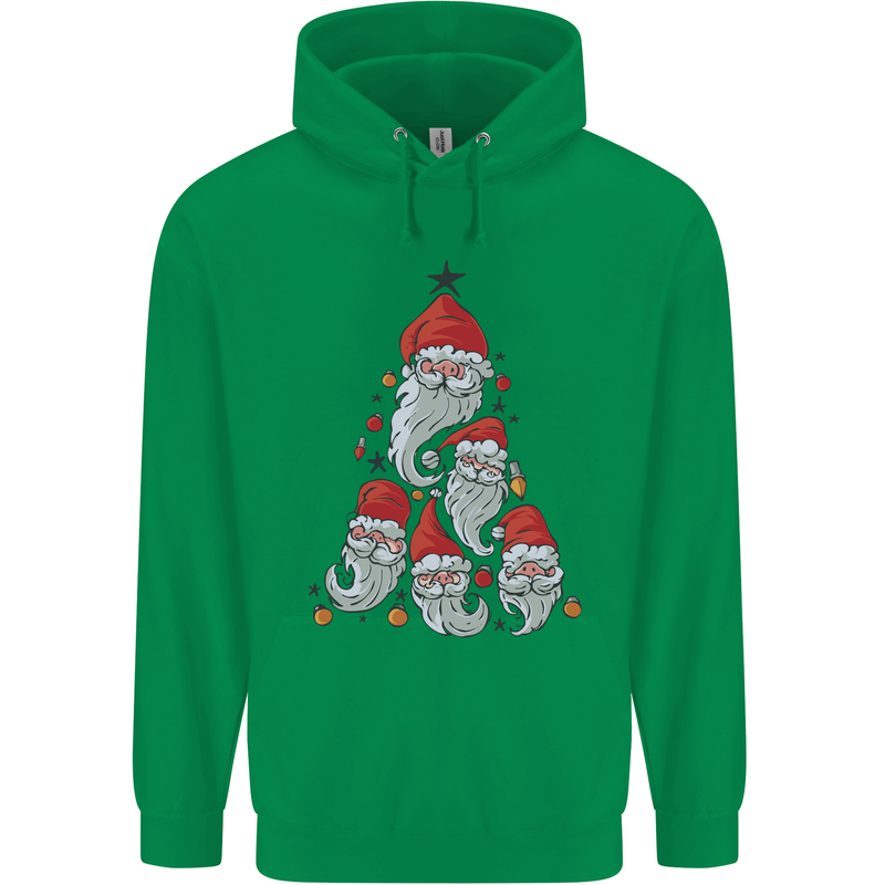 Santa Clause Christmas Tree Childrens Kids Hoodie Irish Green