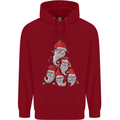 Santa Clause Christmas Tree Childrens Kids Hoodie Red