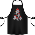 Santa Clause Christmas Tree Cotton Apron 100% Organic Black
