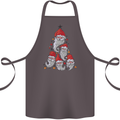 Santa Clause Christmas Tree Cotton Apron 100% Organic Dark Grey