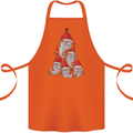 Santa Clause Christmas Tree Cotton Apron 100% Organic Orange