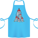 Santa Clause Christmas Tree Cotton Apron 100% Organic Turquoise