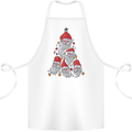 Santa Clause Christmas Tree Cotton Apron 100% Organic White