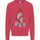 Santa Clause Christmas Tree Kids Sweatshirt Jumper Heliconia
