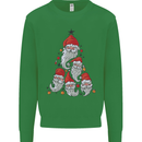 Santa Clause Christmas Tree Kids Sweatshirt Jumper Irish Green