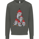 Santa Clause Christmas Tree Kids Sweatshirt Jumper Storm Grey