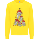 Santa Clause Christmas Tree Kids Sweatshirt Jumper Yellow