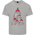 Santa Clause Christmas Tree Kids T-Shirt Childrens Sports Grey