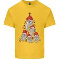 Santa Clause Christmas Tree Kids T-Shirt Childrens Yellow