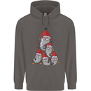 Santa Clause Christmas Tree Mens 80% Cotton Hoodie Charcoal