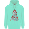 Santa Clause Christmas Tree Mens 80% Cotton Hoodie Peppermint