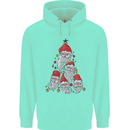 Santa Clause Christmas Tree Mens 80% Cotton Hoodie Peppermint