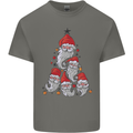 Santa Clause Christmas Tree Mens Cotton T-Shirt Tee Top Charcoal