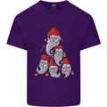 Santa Clause Christmas Tree Mens Cotton T-Shirt Tee Top Purple