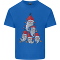 Santa Clause Christmas Tree Mens Cotton T-Shirt Tee Top Royal Blue