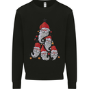 Santa Clause Christmas Tree Mens Sweatshirt Jumper Black