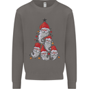 Santa Clause Christmas Tree Mens Sweatshirt Jumper Charcoal