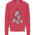 Santa Clause Christmas Tree Mens Sweatshirt Jumper Heliconia