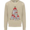 Santa Clause Christmas Tree Mens Sweatshirt Jumper Sand