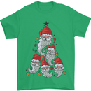 Santa Clause Christmas Tree Mens T-Shirt Cotton Gildan Irish Green