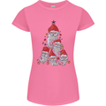 Santa Clause Christmas Tree Womens Petite Cut T-Shirt Azalea