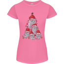 Santa Clause Christmas Tree Womens Petite Cut T-Shirt Azalea