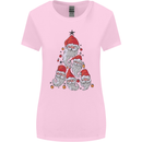 Santa Clause Christmas Tree Womens Wider Cut T-Shirt Light Pink