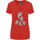 Santa Clause Christmas Tree Womens Wider Cut T-Shirt Red