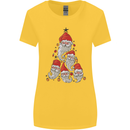Santa Clause Christmas Tree Womens Wider Cut T-Shirt Yellow