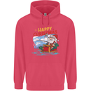 Santa Clause Fishing Funny Christmas Childrens Kids Hoodie Heliconia