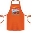Santa Clause Fishing Funny Christmas Cotton Apron 100% Organic Orange