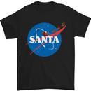 Santa Clause NASA Parody Funny Christmas Mens T-Shirt Cotton Gildan Black