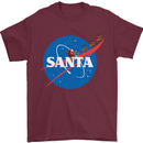 Santa Clause NASA Parody Funny Christmas Mens T-Shirt Cotton Gildan Maroon