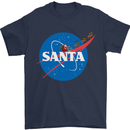 Santa Clause NASA Parody Funny Christmas Mens T-Shirt Cotton Gildan Navy Blue