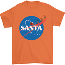 Santa Clause NASA Parody Funny Christmas Mens T-Shirt Cotton Gildan Orange