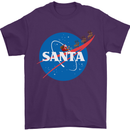 Santa Clause NASA Parody Funny Christmas Mens T-Shirt Cotton Gildan Purple