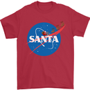 Santa Clause NASA Parody Funny Christmas Mens T-Shirt Cotton Gildan Red