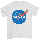 Santa Clause NASA Parody Funny Christmas Mens T-Shirt Cotton Gildan White