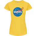 Santa Clause NASA Parody Funny Christmas Womens Petite Cut T-Shirt Yellow