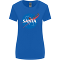 Santa Clause NASA Parody Funny Christmas Womens Wider Cut T-Shirt Royal Blue