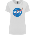 Santa Clause NASA Parody Funny Christmas Womens Wider Cut T-Shirt White