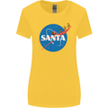 Santa Clause NASA Parody Funny Christmas Womens Wider Cut T-Shirt Yellow
