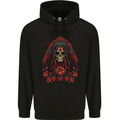 Santa Muerte Cult Female Deity Saint of Death Childrens Kids Hoodie Black