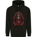 Santa Muerte Cult Female Deity Saint of Death Childrens Kids Hoodie Black