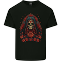 Santa Muerte Cult Female Deity Saint of Death Kids T-Shirt Childrens Black