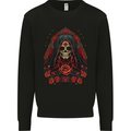 Santa Muerte Cult Female Deity Saint of Death Mens Sweatshirt Jumper Black